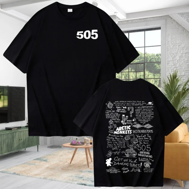 

New Plus SizeT-shirt 505 Shirt Arctic Monkey Music Shirt Merch Gift Arctic Monkey Fan Crew Neck Short Sleeve Shirt
