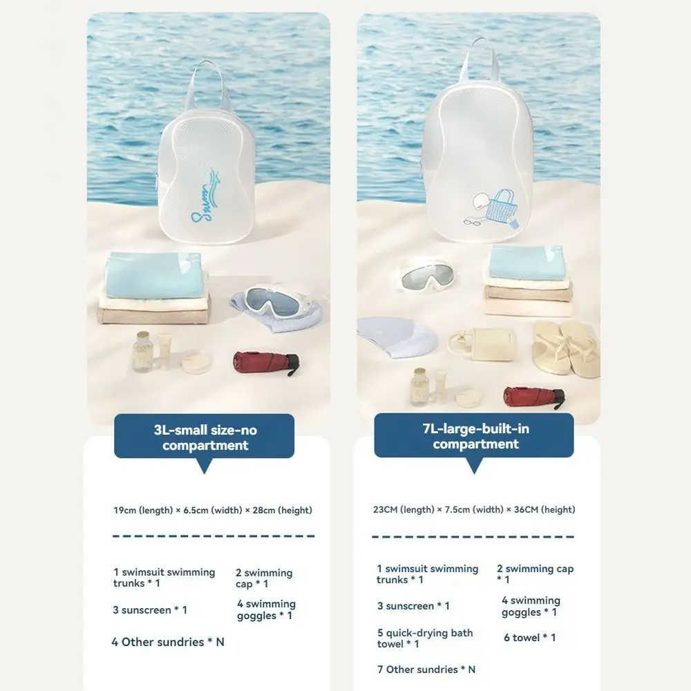 Casual EVA Waterproof Storage Bag Portable Large Capacity Swimming Handbag Translucent Zipper Toiletries Organizer Rafting