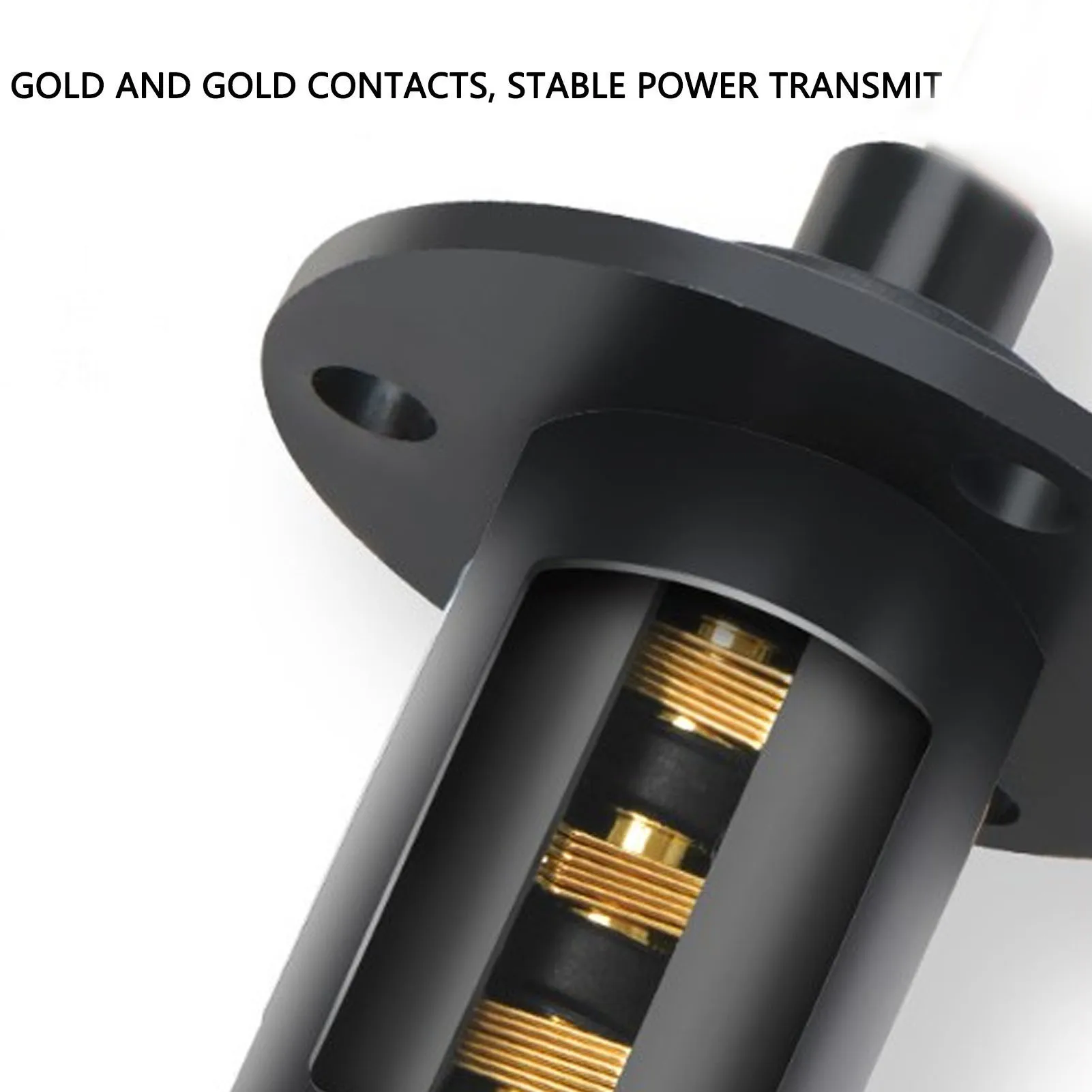 Electrical Slip  4 Wires 15A 250RPM 22mm Diameter 360 Degree Rotation  Conductive Slip  Rotating Connector