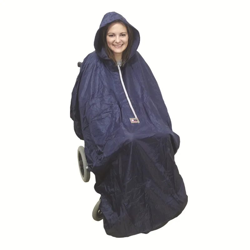 1pcs Rain Poncho Waterproof Spot Reflective Disabled Elderly Wheelchair Raincoat Poncho All-inclusive Elastic Hem