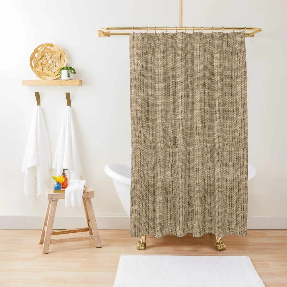 Burlap texture Shower Curtain Bathroom Shower Curtain For Bathrooms