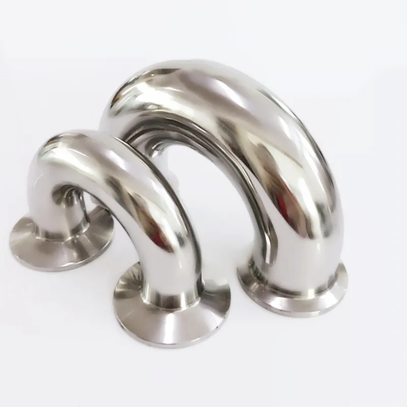 

Food Grade Tri Clamp 1.5"2" 2.5" 3"3.5" 304 Stainless Steel Ferrule Sanitary 180 Degree Elbow Bend Fitting Home Brew