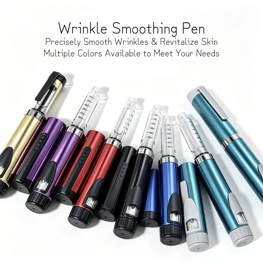 V3 Reusable Injection Pen Metal Injection Pen Empty Insulin Injection Pen with Cartridge Bottle for Home Use Adjustable Dose