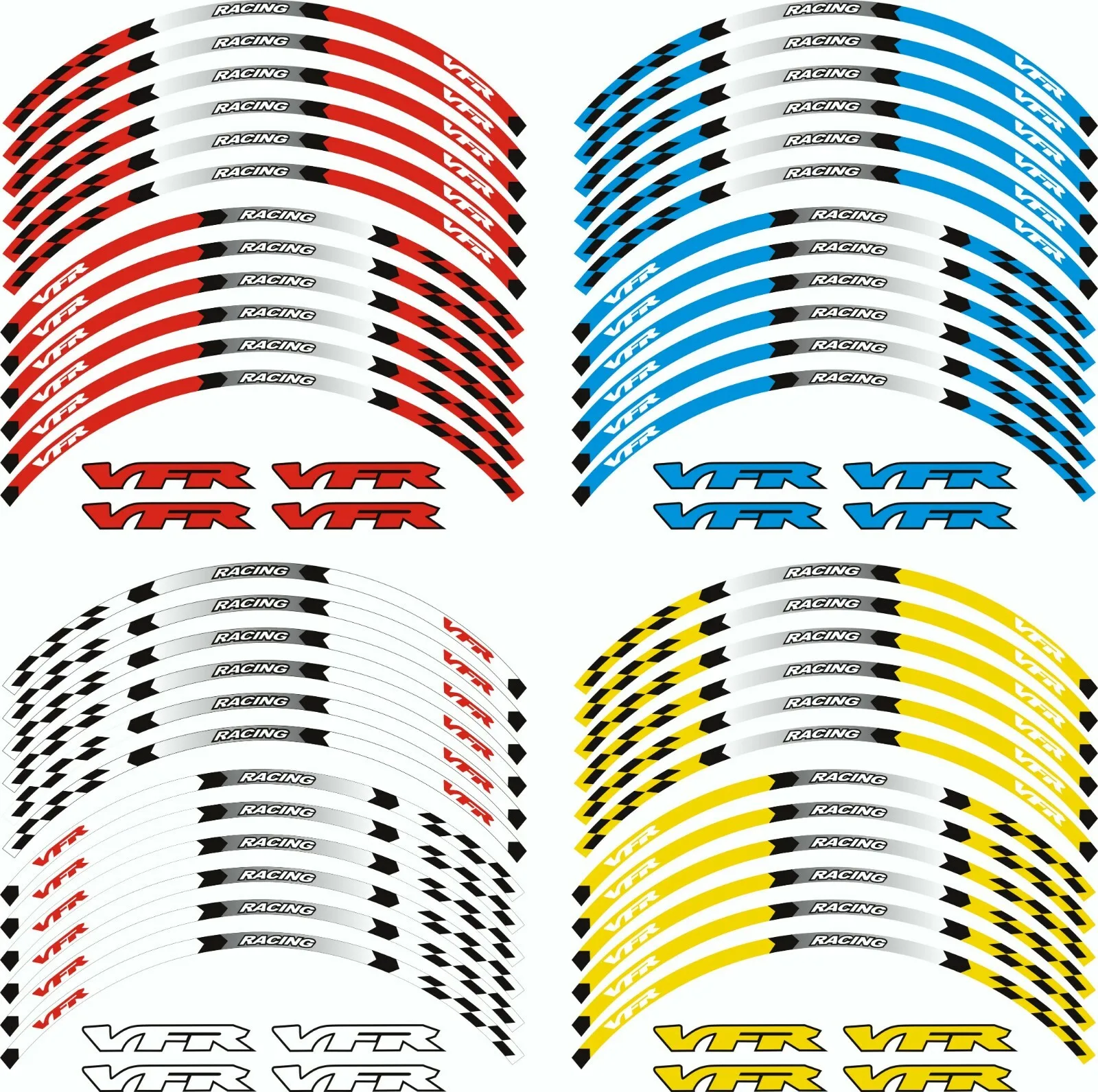 

17inch Wheels Hub Stickers Motorcycle Accessories Reflective Decals Stripes For HONDA VFR 800 VFR400 VFR 1200 750