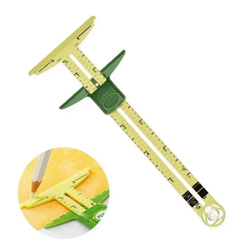 

Sewing Accessories Seam Ruler Measuring Gauge Patchwork Quilting Tailor Ruler Sizer Helper Plastic Sliding DIY Tool Home