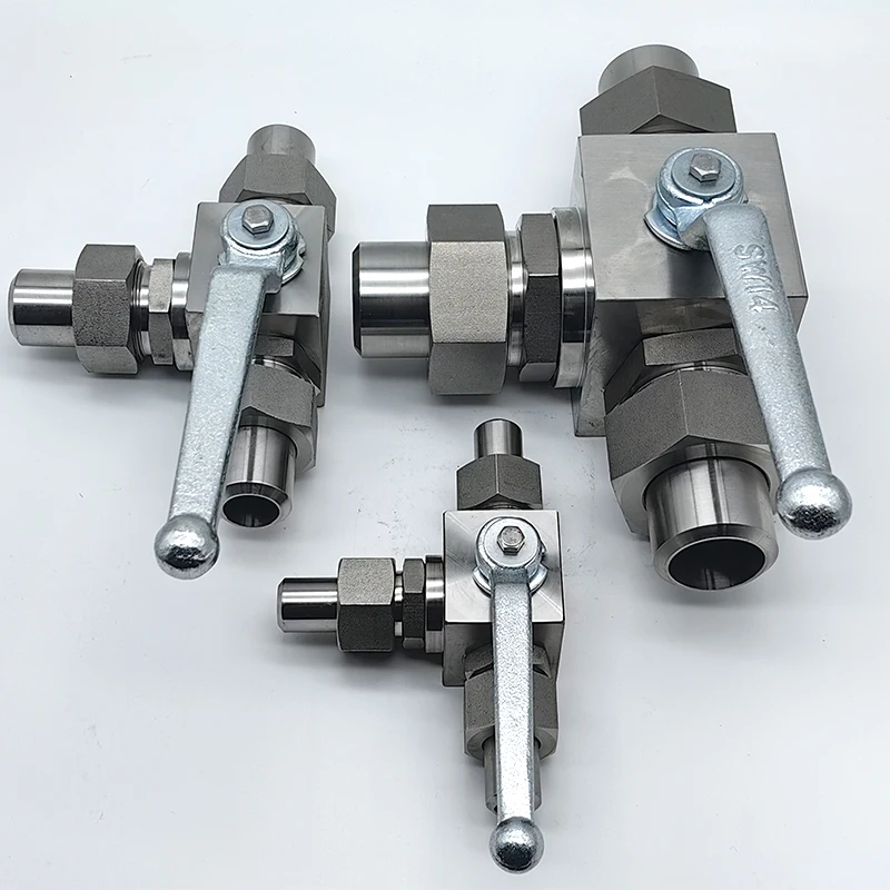 

High pressure three-way ball valve internal wire external thread high pressure ball valve resistance
