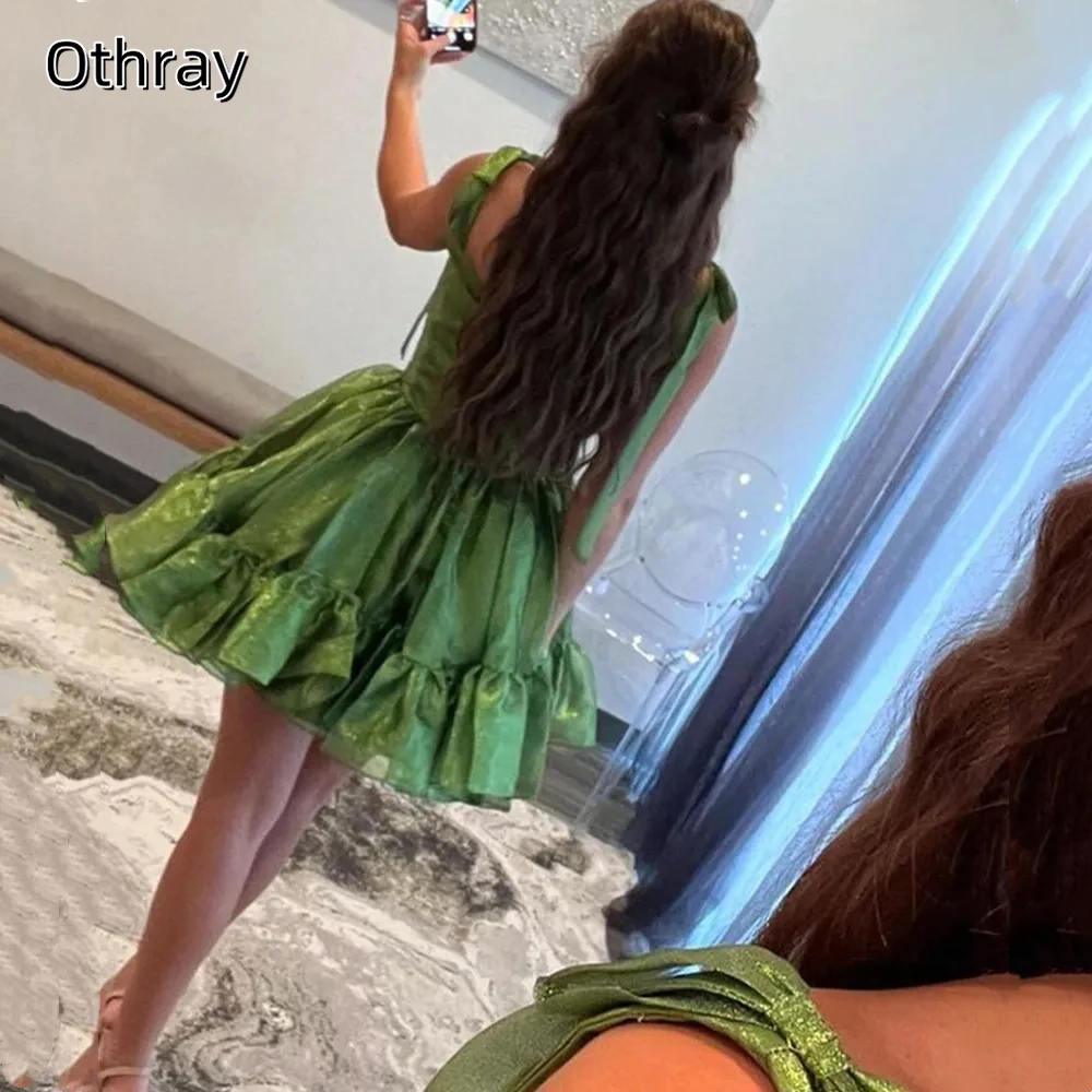 짧은 스파게티 스트랩 칵테일 드레스 새틴 민소매 정장 파티 드레스 맞춤형 فساتين للمناسبات الخ