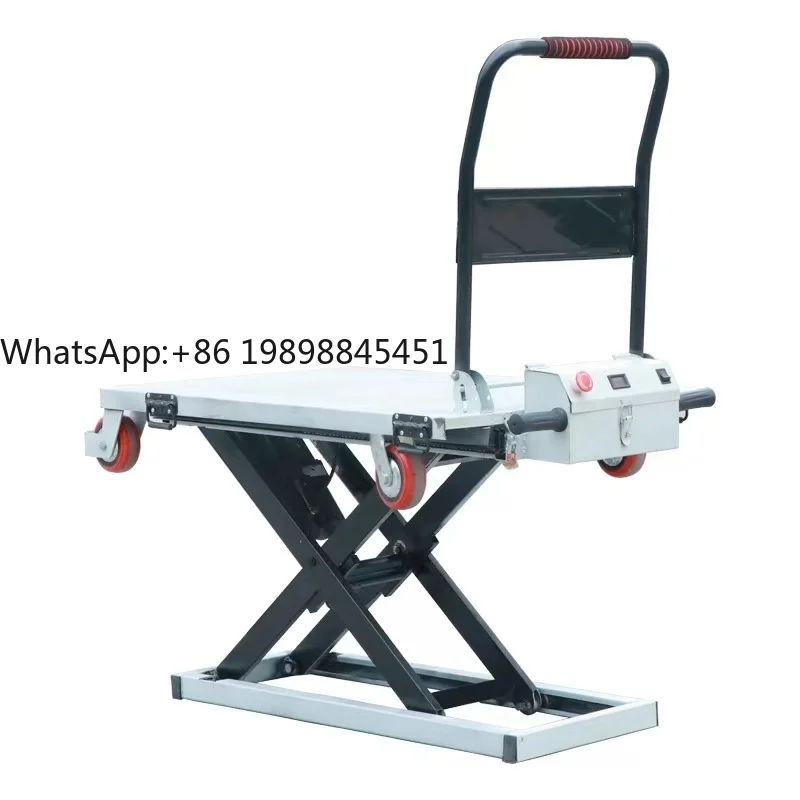 Подъемная платформа с автомобилем. Электрическая подъемная тележка. Электрический подъемник со встроенной загрузкой и разгрузкой.