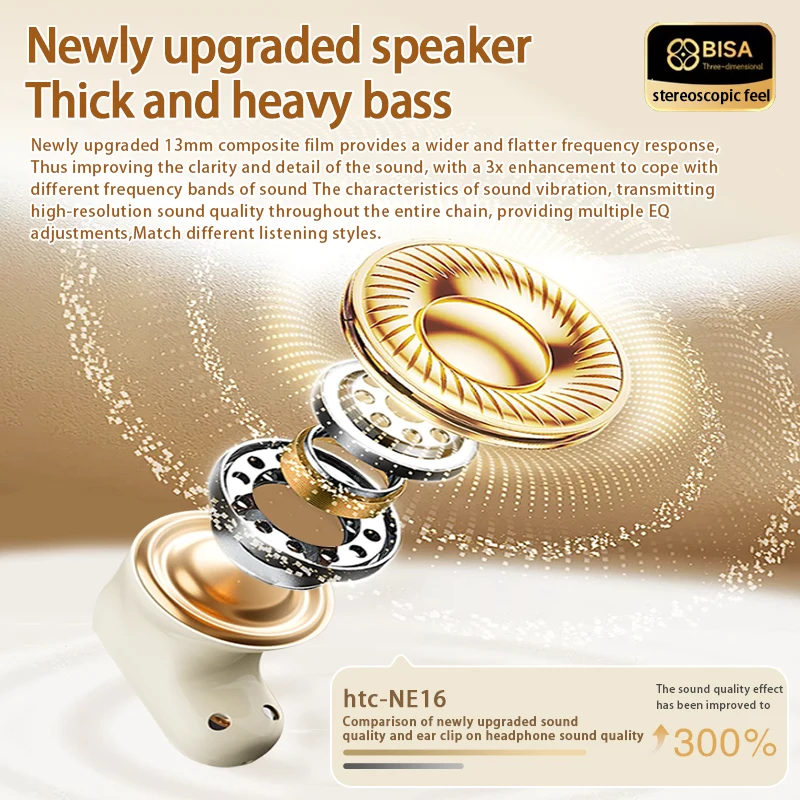 Htc Ne16 بلوتوث V6.0 سماعات لاسلكية Tws داخل الأذن Hd سماعات صوت Hifi سماعات ستيريو إلغاء الضوضاء سماعات أذن مع ميكروفون #3