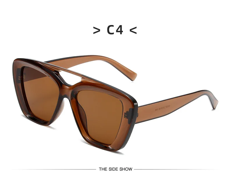 Neue Vintage Quadratische Sonnenbrille für Damen und Herren Marken-Rechteck-Sonnenbrille Ovale Brillen für Männer und Frauen – Detail 13