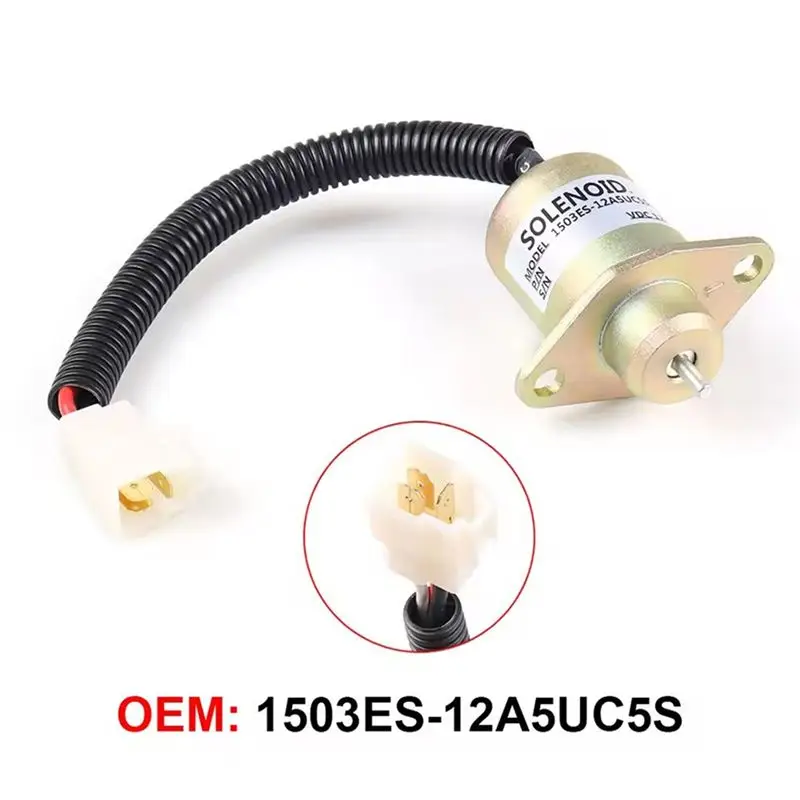 1503ES-12A5UC5S SA-4569-T 12V Fuel Shut Off Solenoid For Kubota 05 Series D905 D1005 V1205 V1305 V1505 17454-60010-AU62
