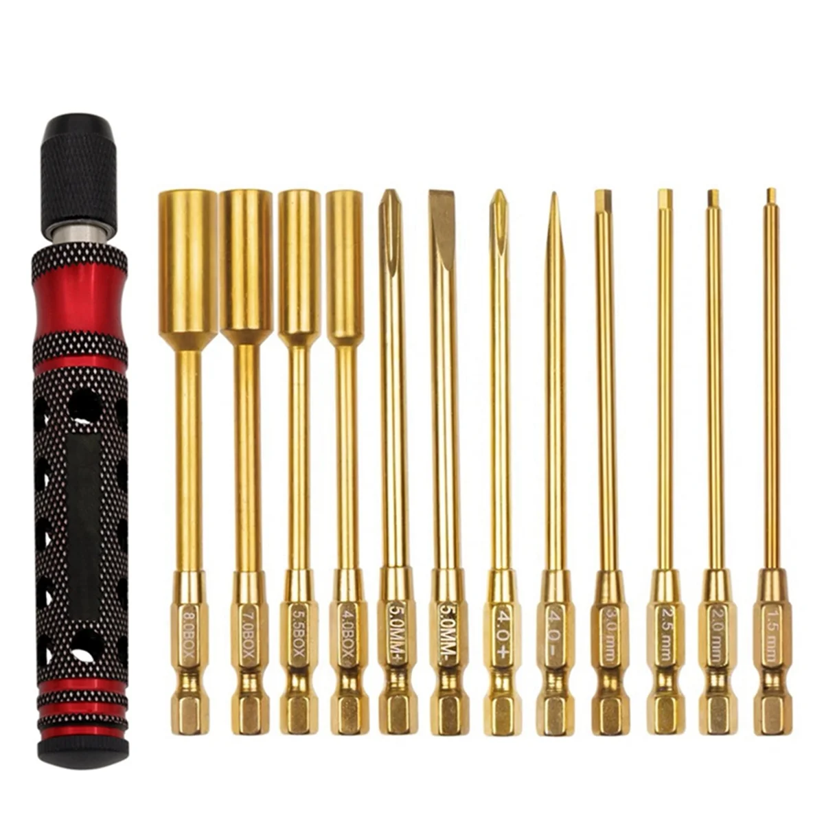 For SCX10 TRX4 Simulation Model Climbing Car Repair Tool Car Model Aircraft Model Ship Model Inner Hex Screwdriver Set A