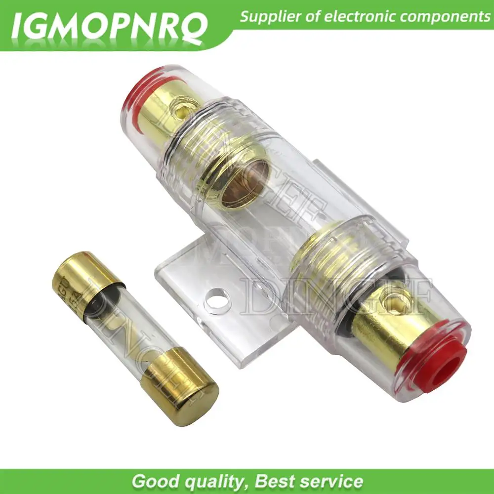 1SET 30A 40A 50A 60A 70A 80A 100A AGU 10*38MM Fuse Whit Holder Car Audio Refit Fuse Holder Car Stereo Audio Circuit Breaker