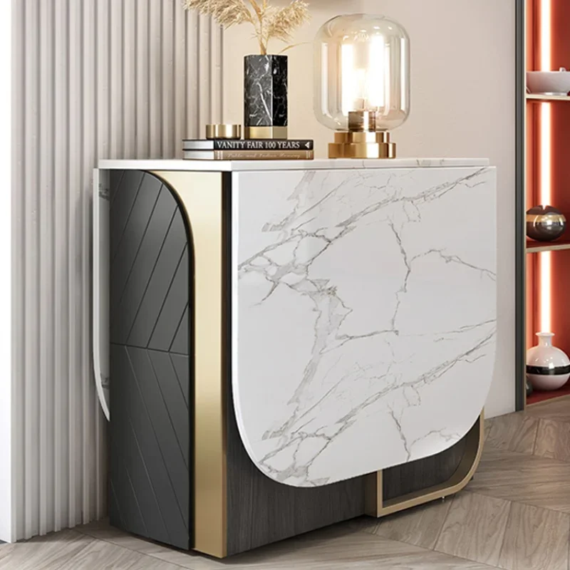 

Designer Luxury Modern Dining Table Chairs Set Italian Space Saving Dining Table Folding Modern Mesa Comedor Home Furniture