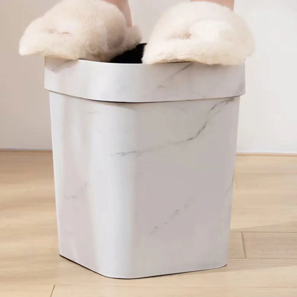 

Plastic Garbage Bin For Kitchen Trash Can Bathroom Home Rubbish Can Living Room Home Office Waste Container