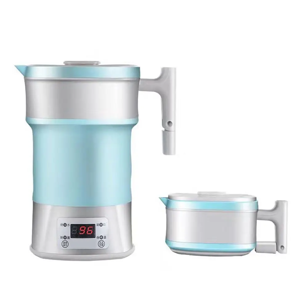 

110V-240V Foldable Silicone Electric Kettle Auto-power off Temperature Display 800ML Portable Travel Thermostatic Water Bottle