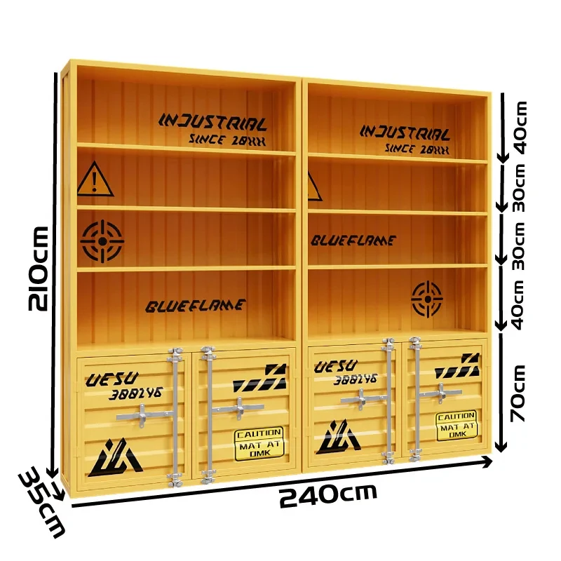 

custom.Custom Industrial Metal Display Stand Commercial Showcase Cafe Milk Tea Shop & Trendy Goods Iron Material