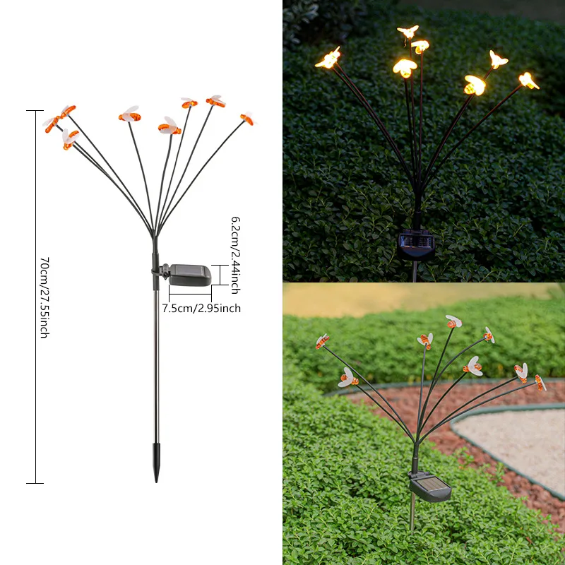 Wall Lamp External Lights Outdoor Waterproof Sunlight Garden Decoration Motion Sensor Light Powered Garland Led