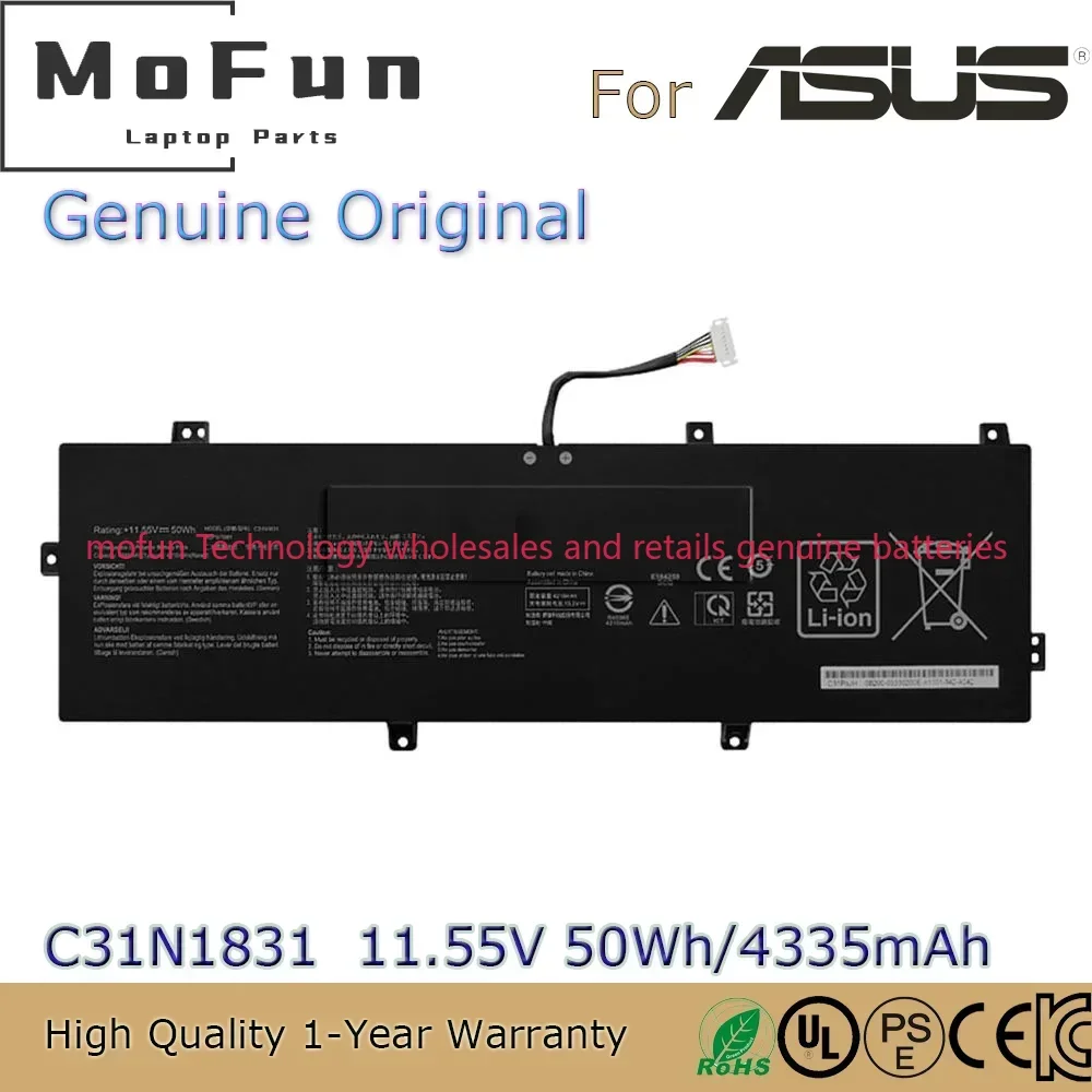 

C31N1831 Original 11.55V 50Wh New Notebook Battery for Asus Zenbook 14 UX433FA UX433FN UX433FQ P3540FA