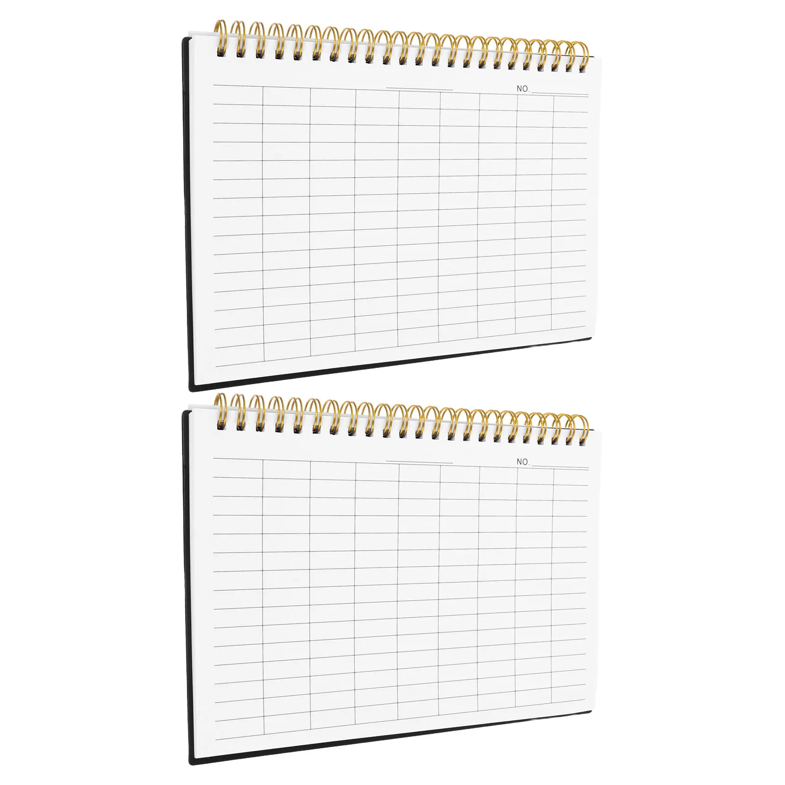 2 قطعة كتاب دفتر الأستاذ المسطور الأفقي لإدارة المخزون تتبع الميزانية قوي التوأم سلك ملزمة المالية دفتر صغير #1