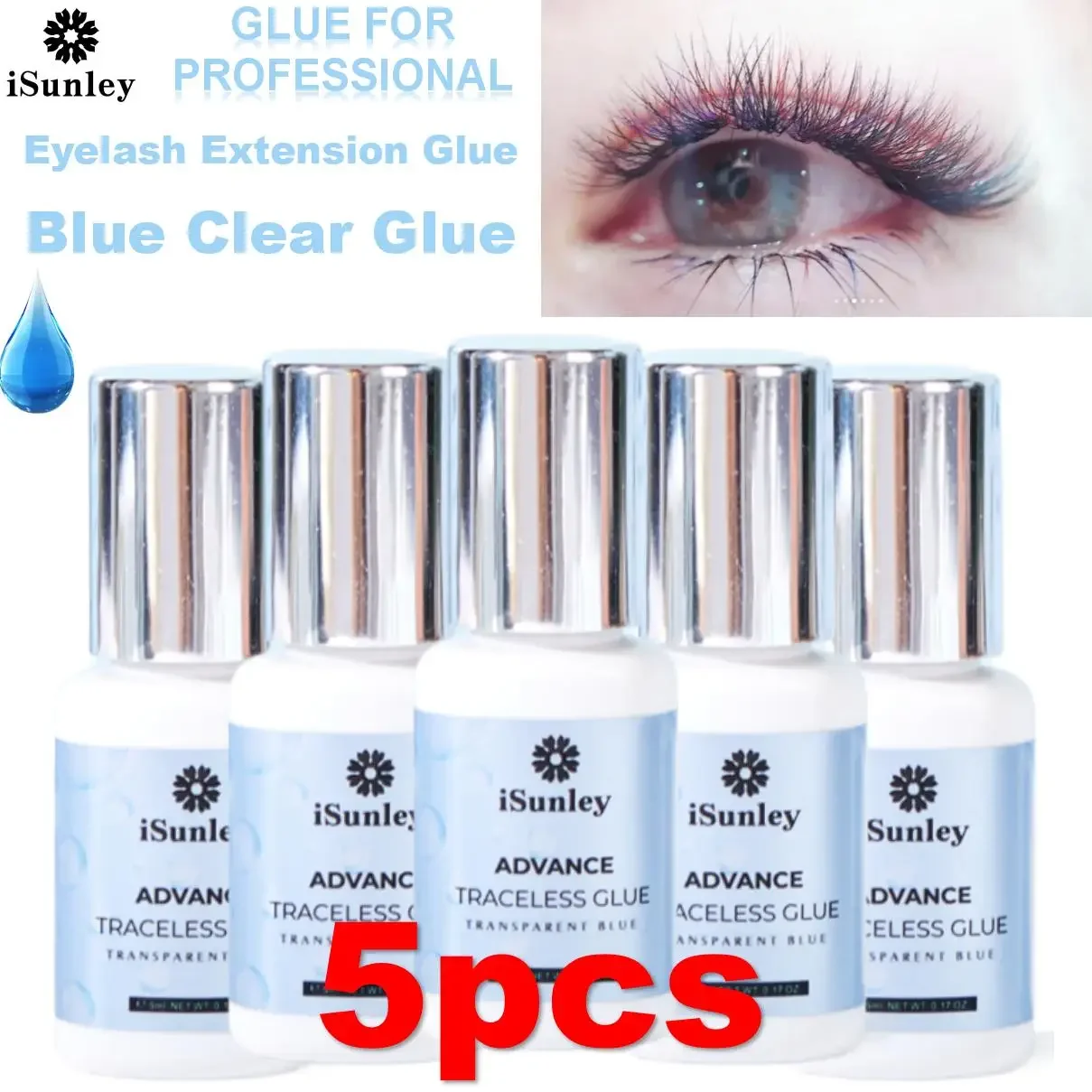 

5PCS 0.5s Dry Clear Lash Glue Waterproof Thin Adhesives for Eyelash Extensions Insumos Para Extensión De Pestañas Supplies