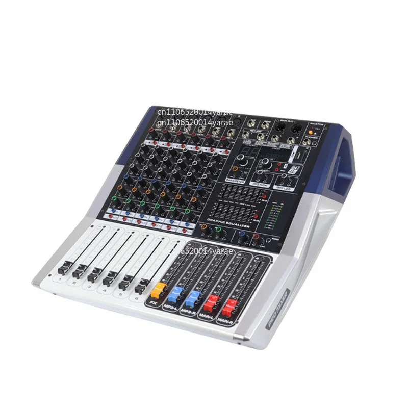 Mezclador de 6/8/12/16 vías con amplificador con efecto USB Mezclador profesional para reuniones de puesta en escena KTV