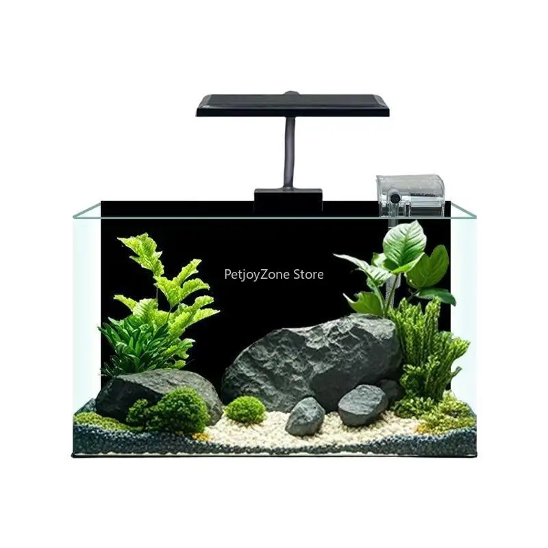 Wholesale White Glass Aquarium 20 Gallon Fish Tank Right Angle Water Grass Fish Tank