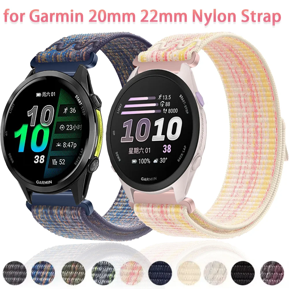 20mm 22mm Nylon-Armband für Garmin Forerunner 170 70 970 570 965 265 165 55 255 955 Armband Garmin Active 6 5/Vivoactive 6 5 Band