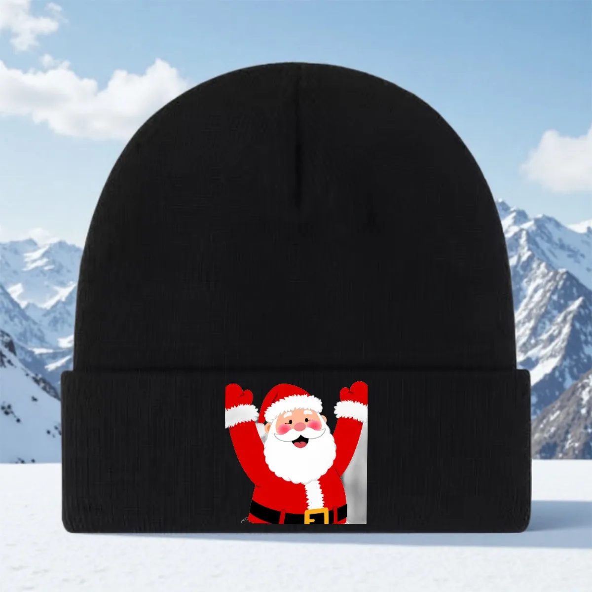 Santa Claus Knit Beanie Unisex Warm Beanie Beanie Hat Available in multiple colors basketball casual sport Trendy printed