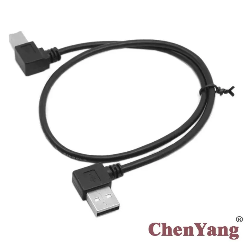 CY Xiwai   B Male Printer Scanner 90 Degree to  Right Angled USB 2.0 A Male Cable  50cm 100cm