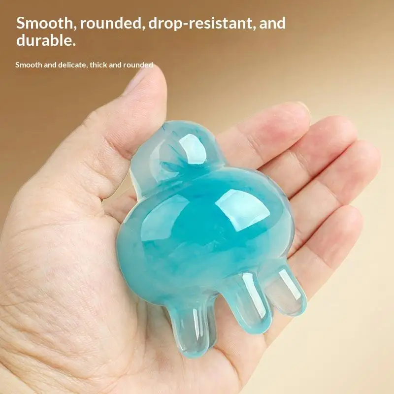 Resin Jellyfis Massage Comb Head Meridian Scraping Scalp Massage Brush Acupuncture SPA GuaSha Massage Comb Fatigue Relief