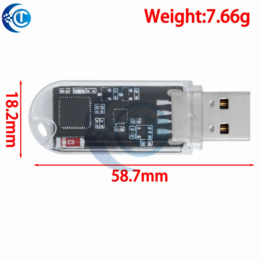 ESP32 Development Board with WIFI & BT Module-USB Dongle Hardware Key Function, 4MB Flash, CH343P,MINI USB Flash Disk Tools
