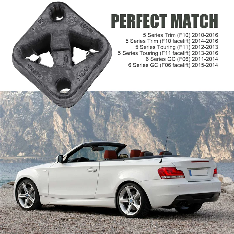 

2X 18207585358 Car Exhaust Hanger Rubber Mount For BMW F06 F10 F11 F12 F13 520I 528I 535I 640I 730I