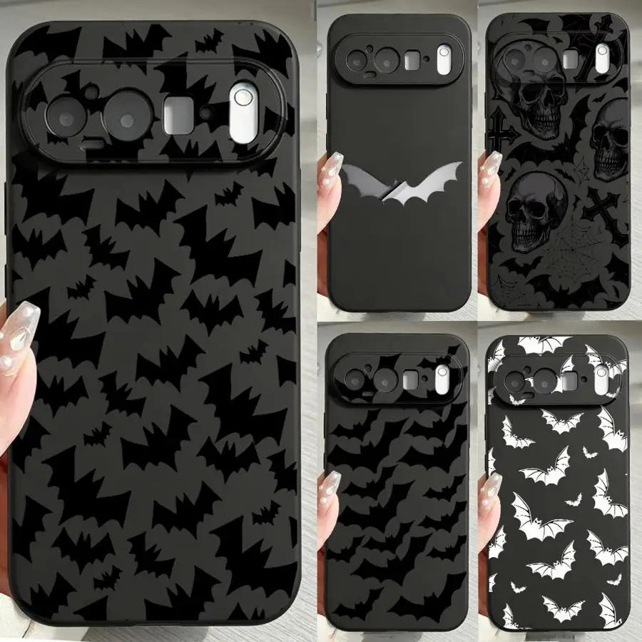 Funda Handyhülle für Google Pixel 11 pro 6 7 8 Pro 10a 6a 8a 7a 10 9 Pro XL 9a 11ProXL Fledermaus Dichte Silhouette