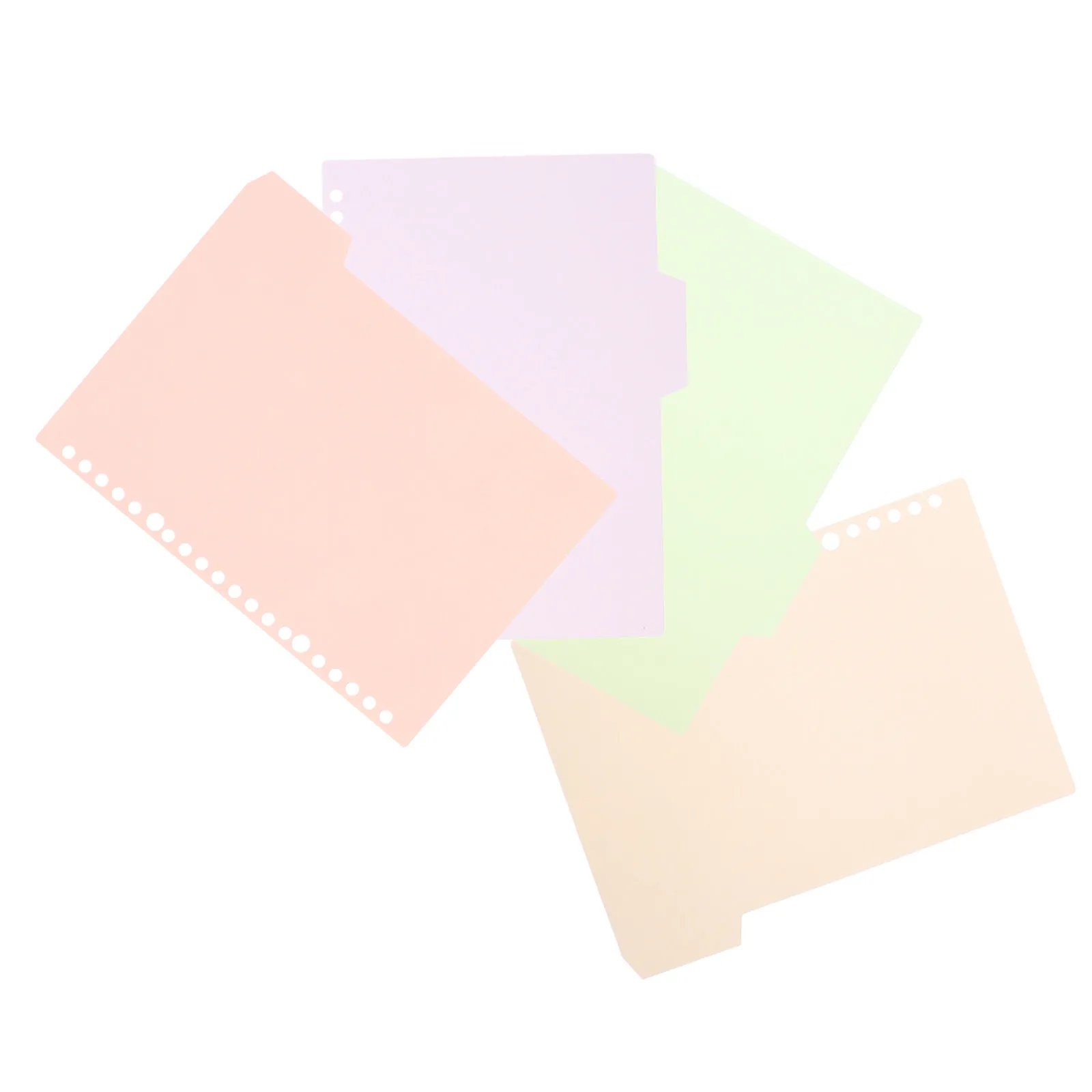 4pcs PP Binder Dividers with Pink Pastel Tabs – Waterproof Plastic Notebook Organizers for Study & Office