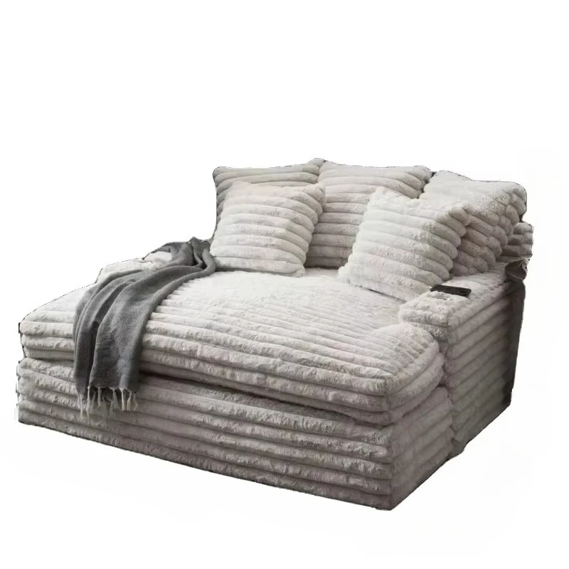 

Lightweight Luxury Fabric Removable Washable Combination King Sofa Living Room Balcony Bedroom Creative Brown Furniture Set