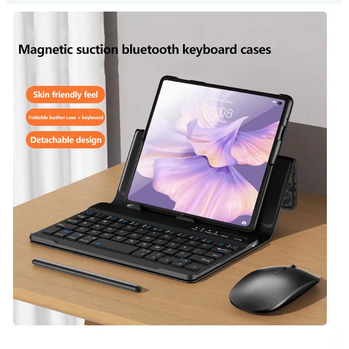 

Magnetic Bluetooth Wireless Keyboard Folding Holder Leather Case For Huawei Mate XT X5 X3 X2 Xs 2