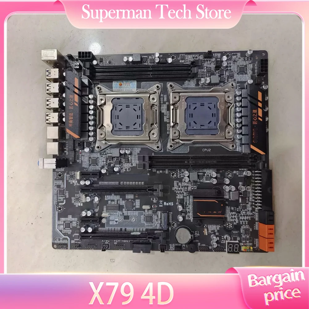 For HUANANZHI Dual CPU X79 Motherboard LGA 2011 E5 DDR3 128GB  E-ATX X79 4D