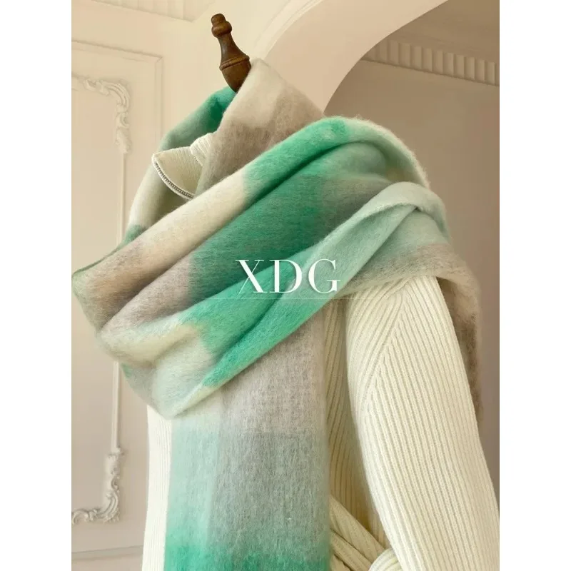 Niche dégradé Plaid velours grande couverture d'épaule automne/hiver écharpe moto casque Style tête et cou couverture accessoires