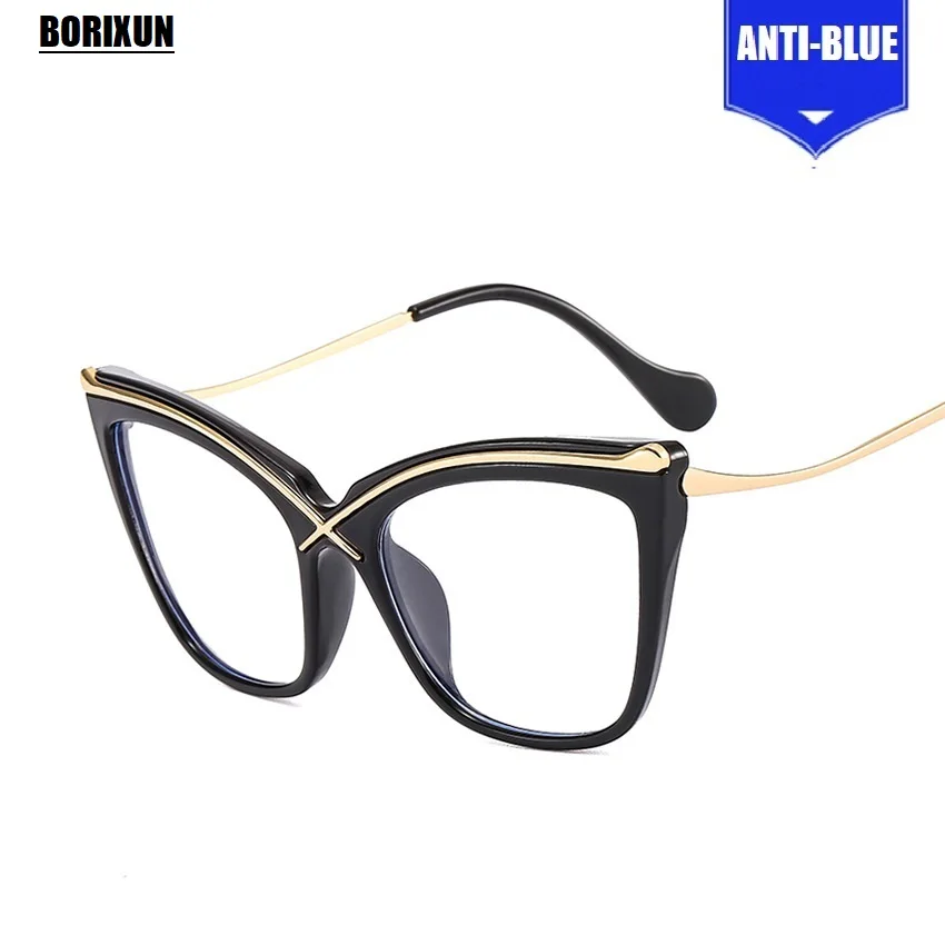 New Fashion Retro Anti Blue Light Cat Eye Glasses For Women Vintage Ladies Clear Computer Reding Eyeglasses Trending Wholesale