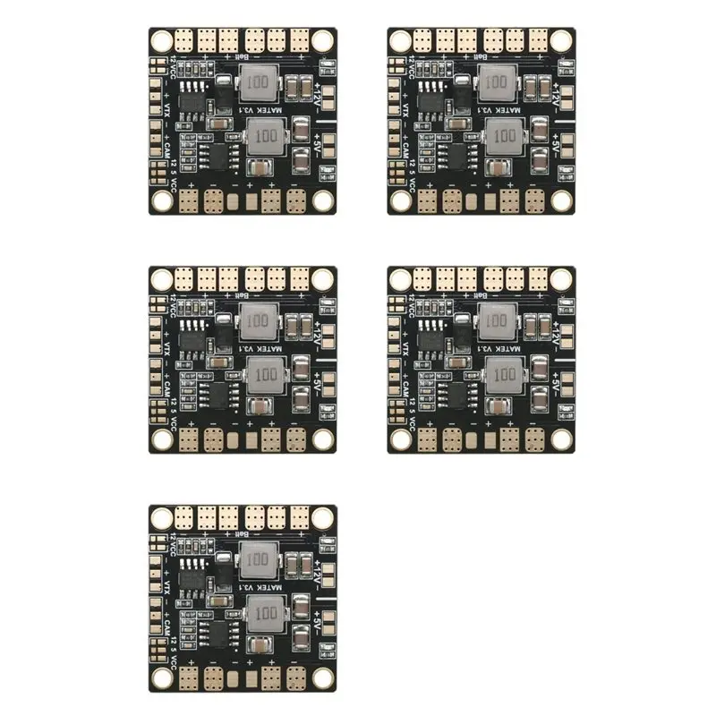 

ABUO-5X для Matek Mini Power Hub, плата распределения питания PDB с BEC 5 В 12 В для FPV QAV250 ZMR250, мультикоптер, квадрокоптер