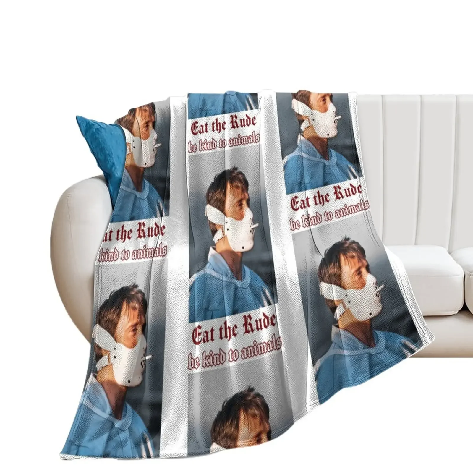 

Eat the Rude HANNIBAL Throw Blanket Decorative Beds Soft Plaid christmas decoration Plaid Blankets