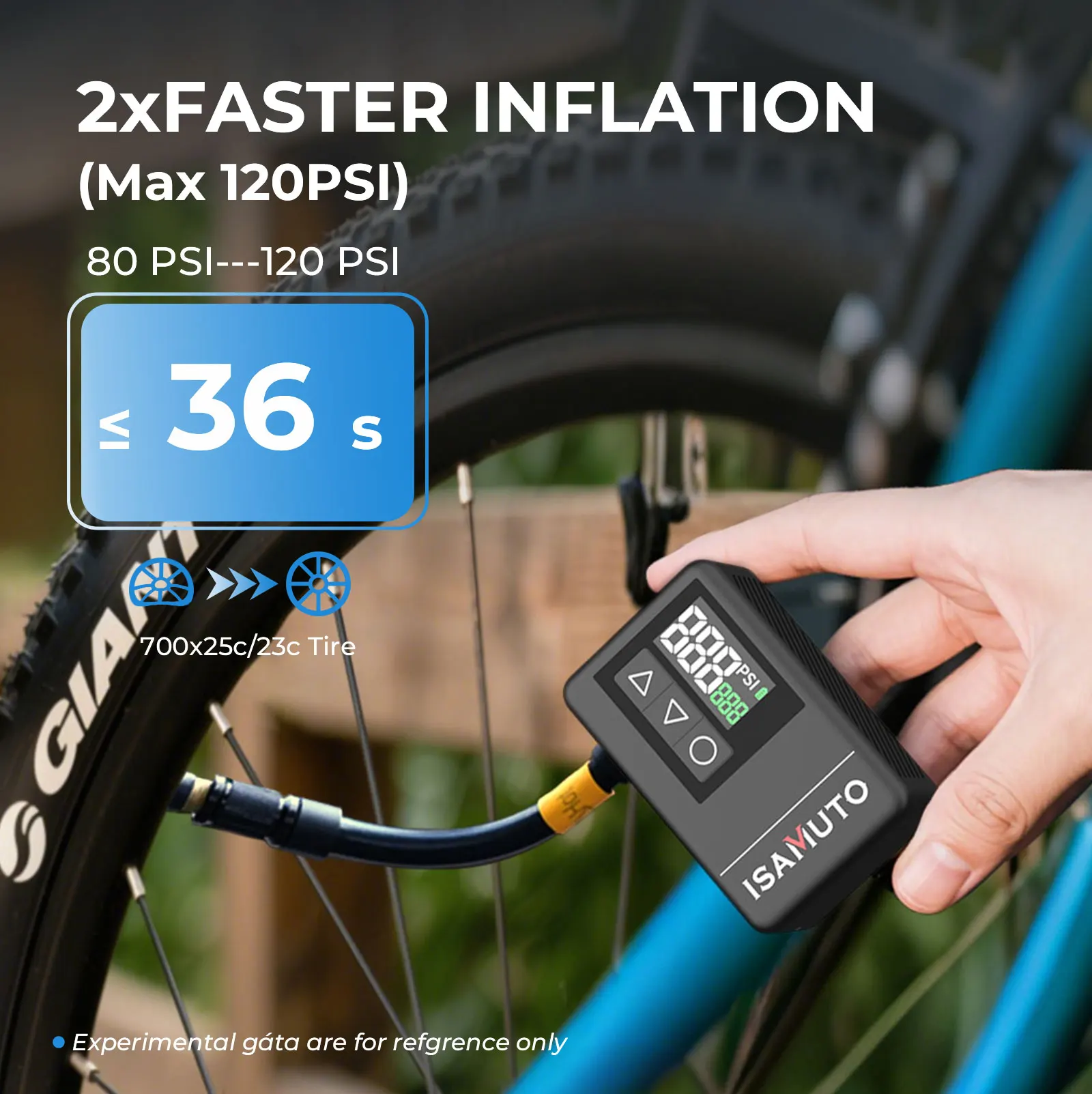 Bomba de aire eléctrica para bicicleta, inflador de neumáticos de 120 PSI para motocicleta, inflador de bolas de bicicleta, MINI compresor portátil de bolsillo