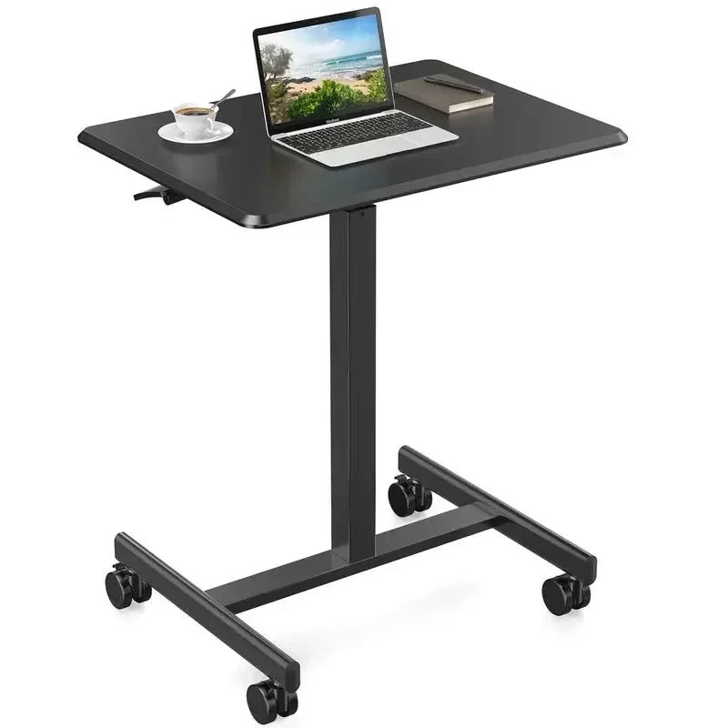 SweetFurniture Small Mobile Rolling Standing Desk , Teacher Podium with Wheels, Adjustable Work Table, Rolling Desk Laptop