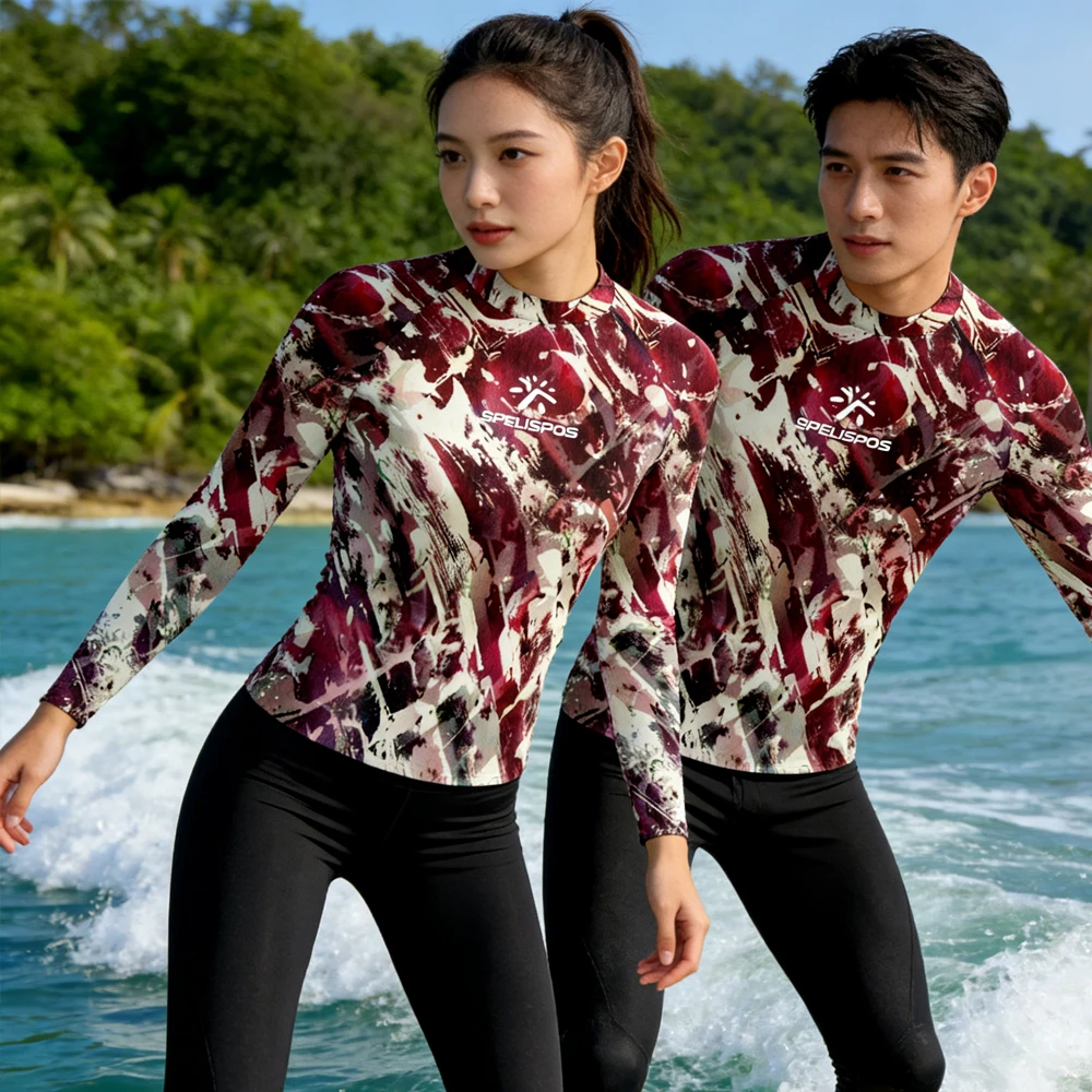 

Rash Guard Long Sleeve Men's and Women's UPF50+ Surfing Clothing Beachwear Swimwear Shirt Sportswear for Water Sport Touring