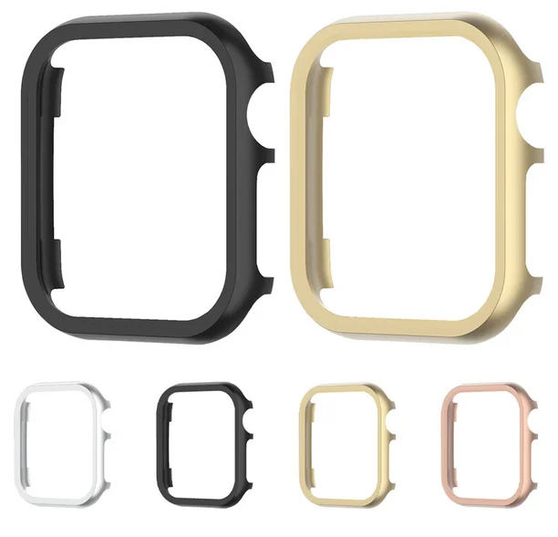 Aluminum Cover For Apple Watch Bumper Case 42mm 38mm 40mm 44mm Shell For iwatch Series 7 6 5 4 3 2 1 Metal Frame Protective Case