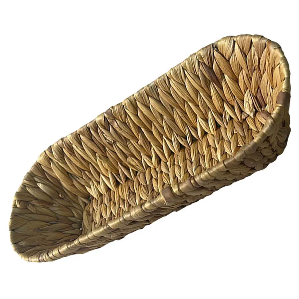 

Woven Basket Fruit Snack Storage Organizer Kitchen Sundries Holder Natural Handmade Tabletop Basket