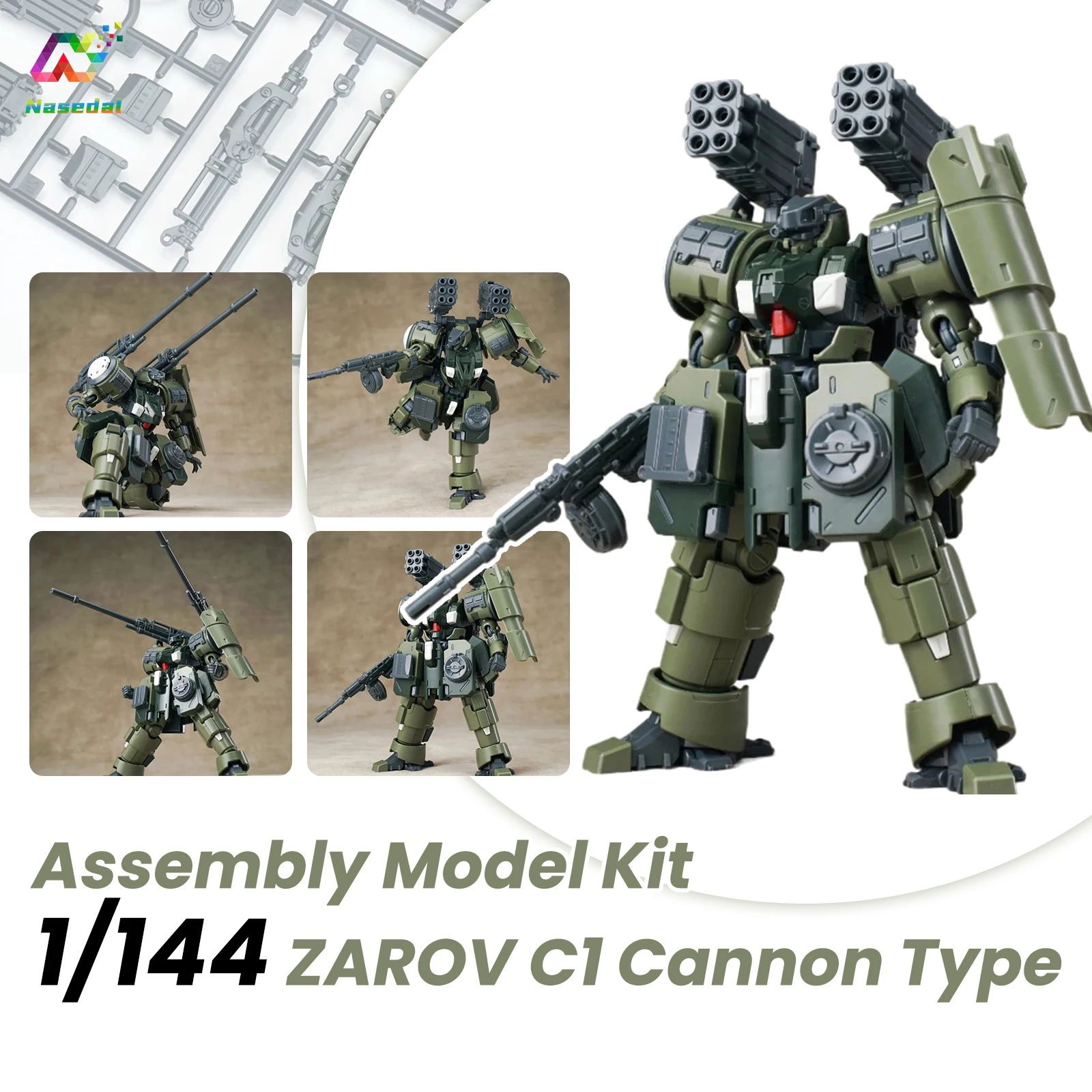 Sheik Mainland Super Cavalry ZAROV C1 Cannon Type 1/144 Scale Assembled Model Kit Action Figure Collection Gift for Adult