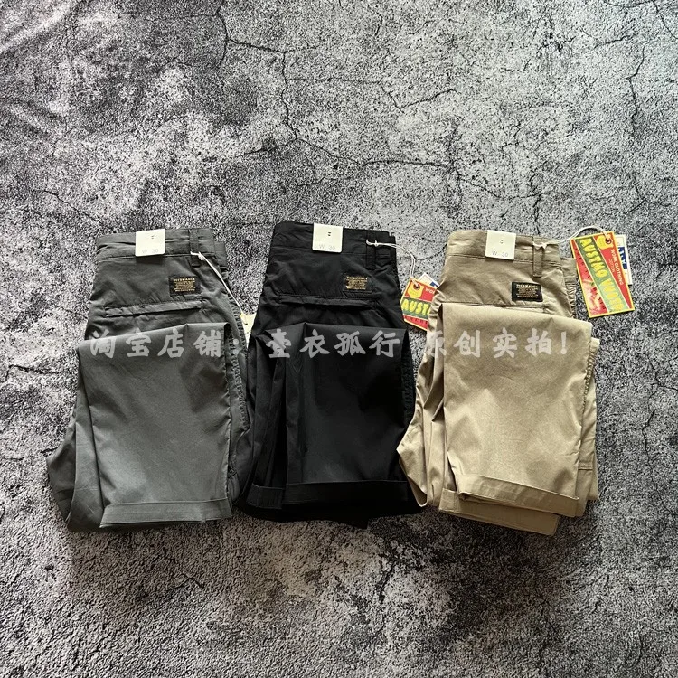 Spring Summer New American Retro Thin Quick-drying Outdoor Cargo Pants Men's Amekaji 67% Cotton Washed Casual Straight Trousers