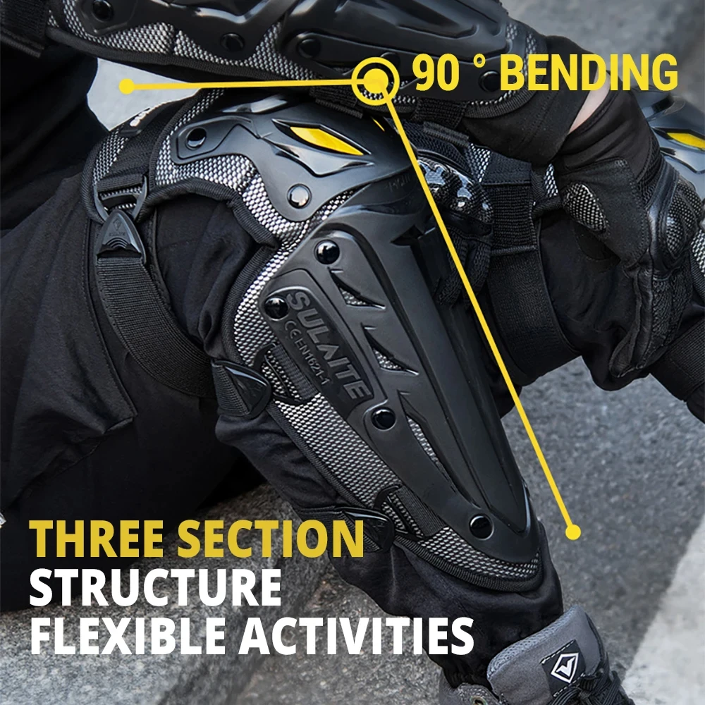 4pcs Motorcycle Knee Pads+Elow Protector Wear-resistant Motocross Knee Pads Anti-fall Motorcycle Protection Equipment